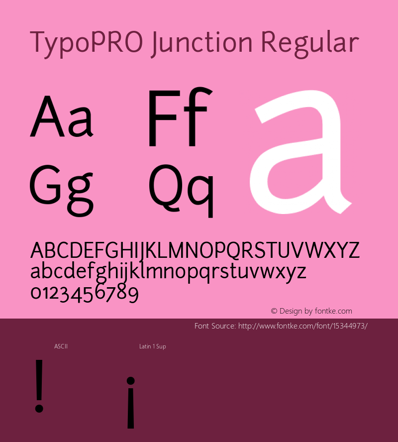 TypoPRO Junction Regular Version 1.056 Font Sample