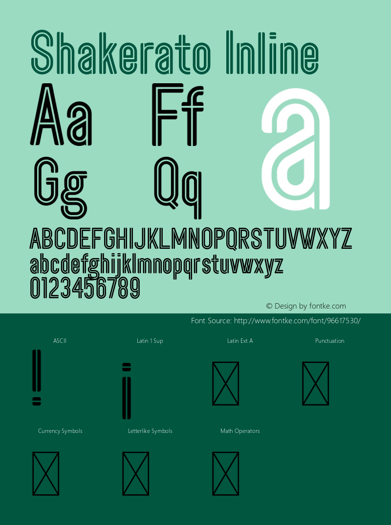 ShakeratoInline Version 1.019;Fontself Maker 3.5.3 Font Sample