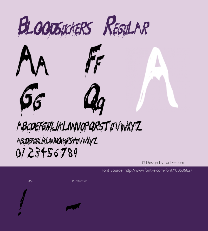 Bloodsuckers Regular 1.1 Font Sample