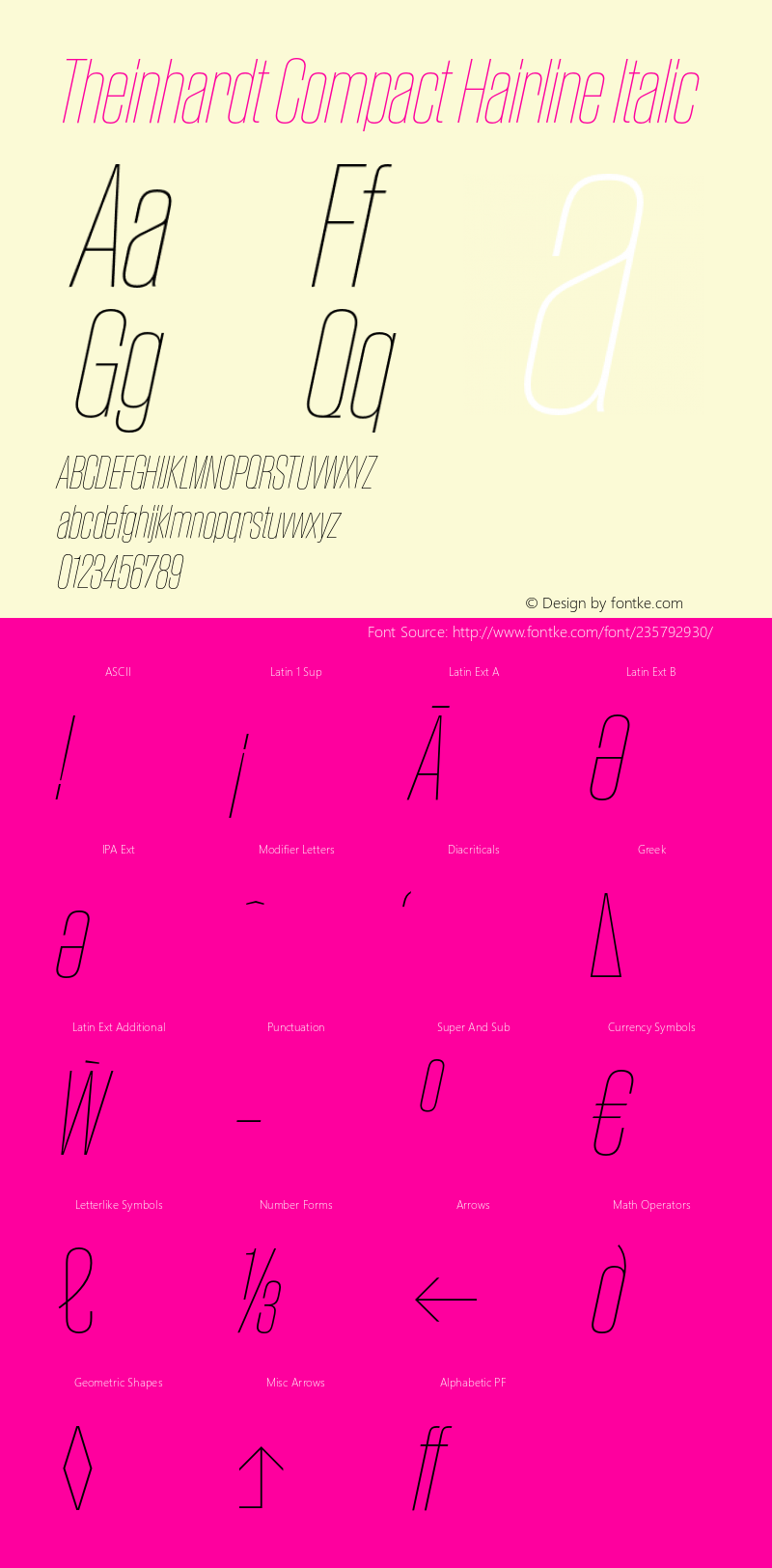 TheinhardtCompact-HairlineItalic Version 1.002; build 0002图片样张