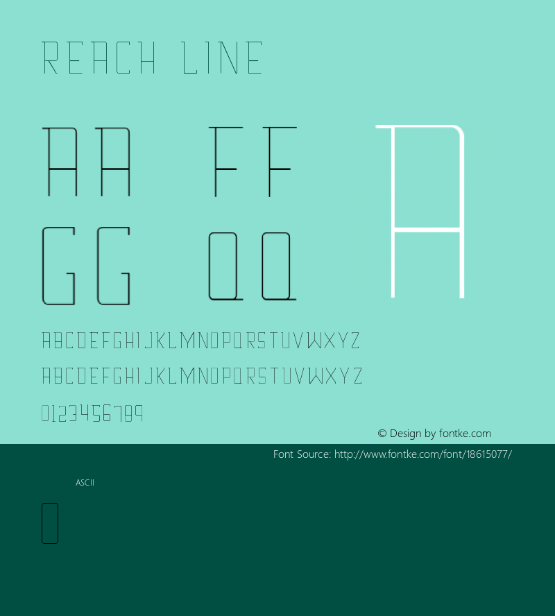 Reach Line Reach Line Font Sample