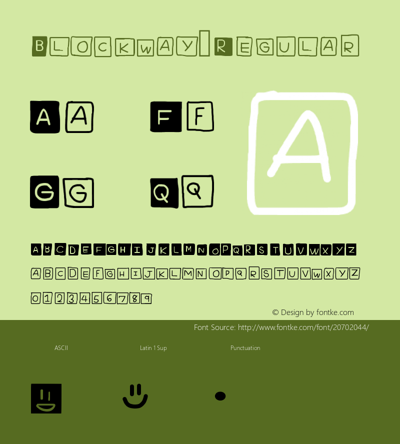 Blockway Regular 1.0 Font Sample