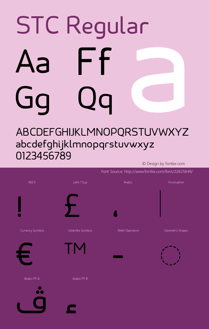 STC Regular Version 1.021 October 2, 2014 Font Sample