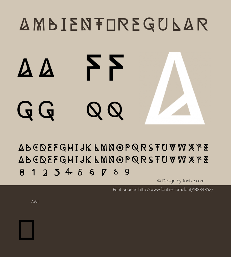 Ambient Regular Version 001.000 Font Sample