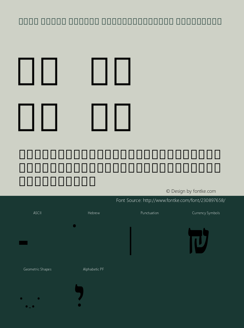 Noto Serif Hebrew ExtraCondensed ExtraBold Version 2.002; ttfautohint (v1.8) -l 8 -r 50 -G 200 -x 14 -D hebr -f none -a qsq -X 