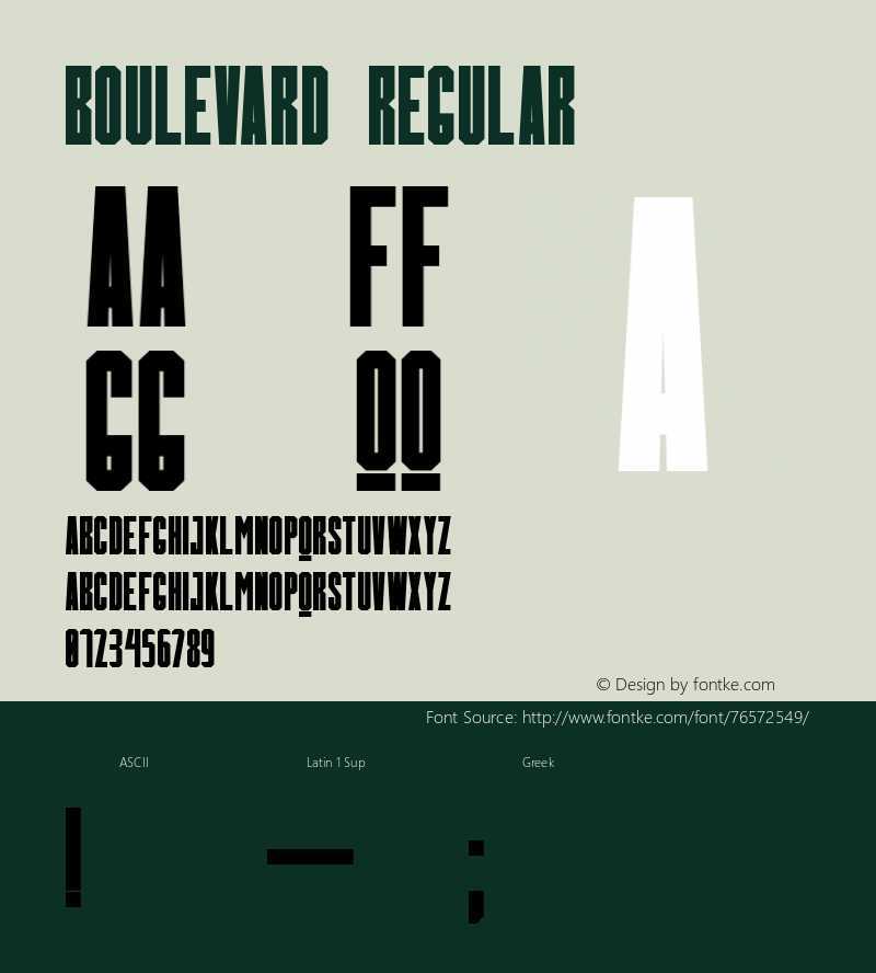 BOULEVARD Version 1.00;July 4, 2020;FontCreator 12.0.0.2525 64-bit Font Sample