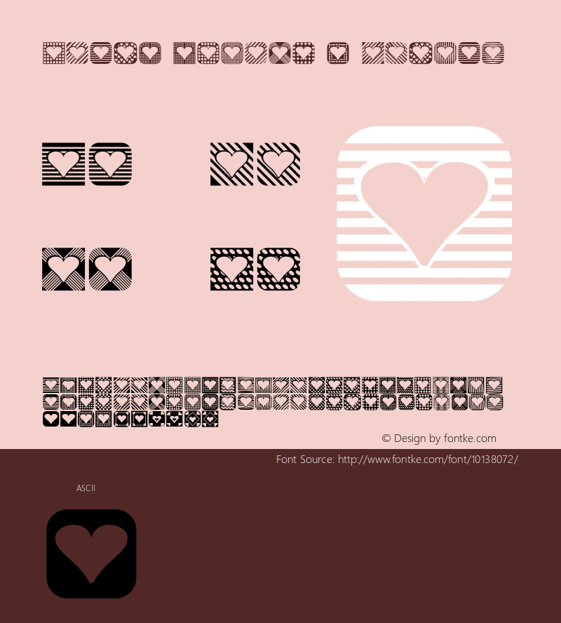 Heart Things 2 Normal 1.0 - January 2005 - freeware font Font Sample