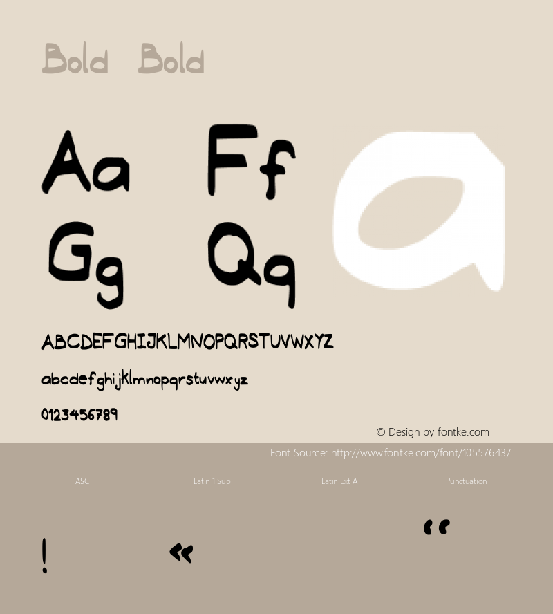 Bold Bold Version 001.000 Font Sample