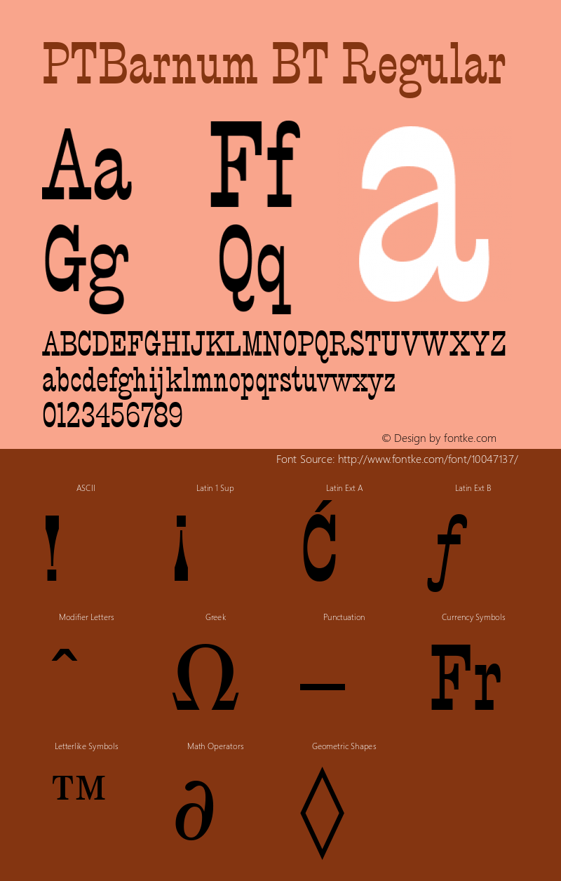 PTBarnum BT Regular mfgpctt-v1.52 Wednesday, January 27, 1993 9:39:02 am (EST) Font Sample