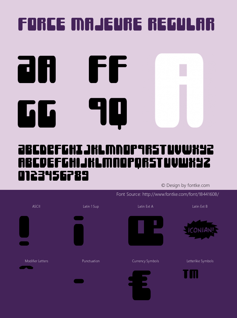 Force Majeure Regular Version 2.0 Font Sample