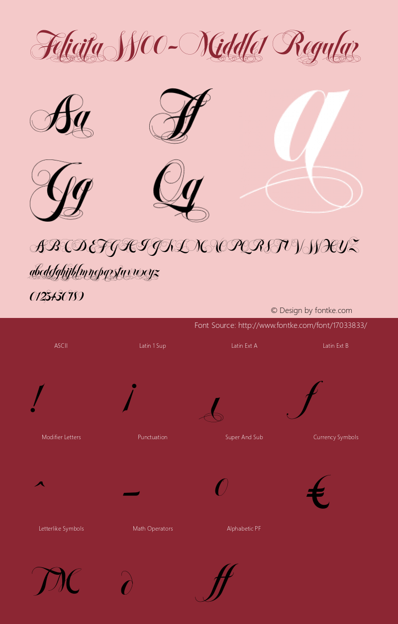 FelicitaW00-Middle1 Regular Version 1.00 Font Sample