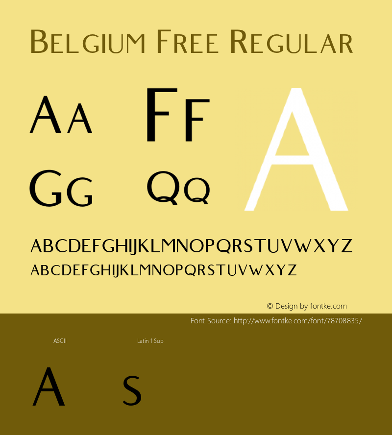 BelgiumFree-Regular Version Font Sample