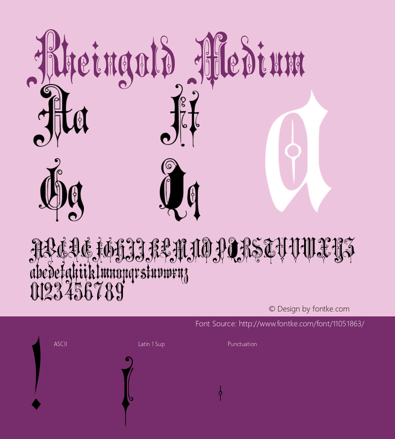 Rheingold Medium Version 001.000 Font Sample