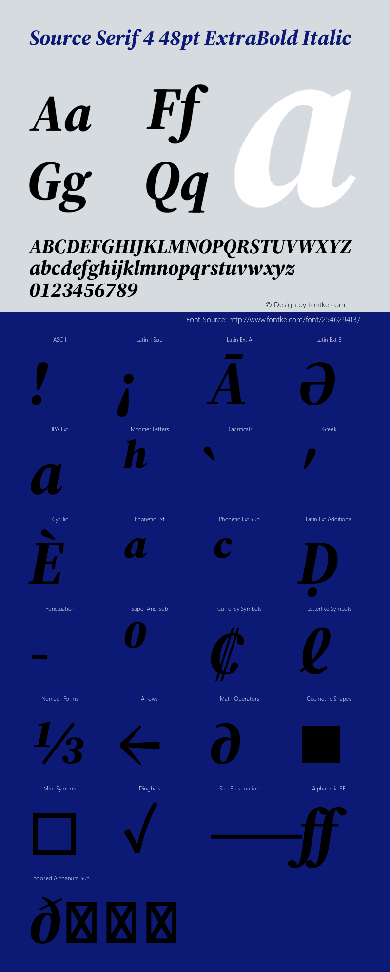 Source Serif 4 48pt ExtraBold Italic Version 4.004;hotconv 1.0.116;makeotfexe 2.5.65601图片样张