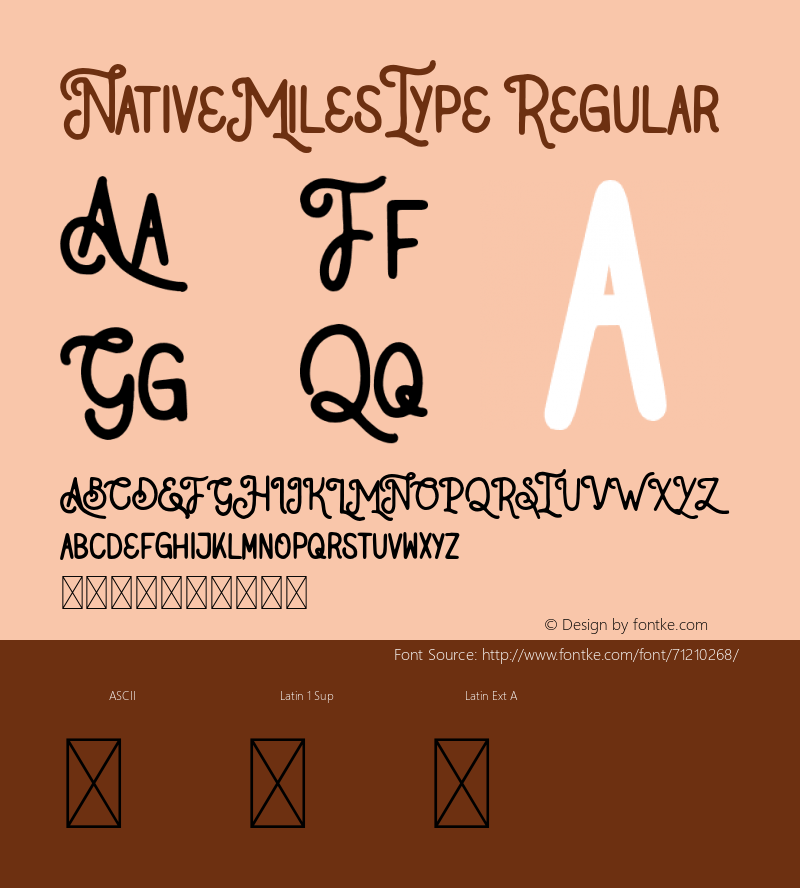 NativeMilesTypeRegular Version 1.022;Fontself Maker 3.5.1 Font Sample