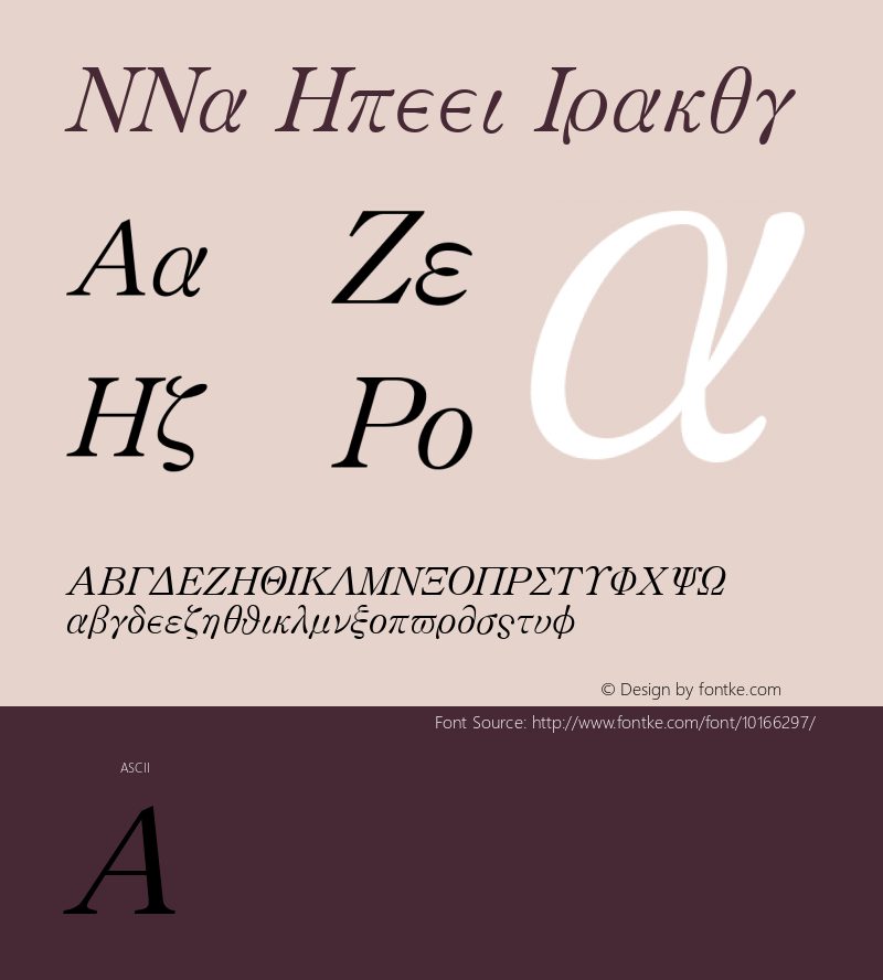 MMa Greek Italic Version 2.000;PS 001.000;hotconv 1.0.38;makeotf.lib1.6.5960 Font Sample