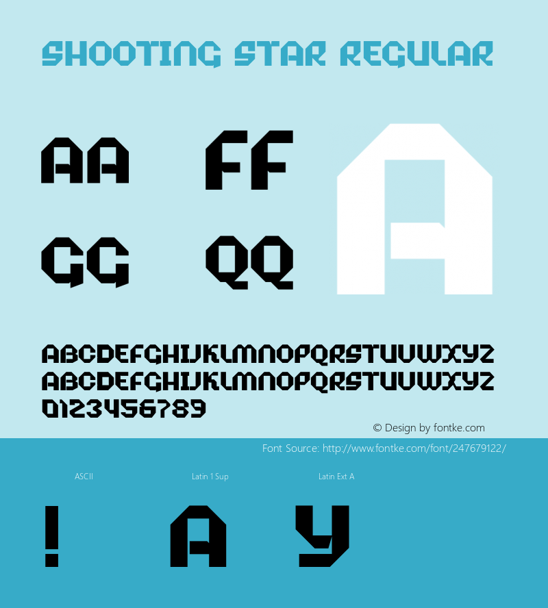 Shooting Star Version 1.001;Fontself Maker 3.5.8图片样张