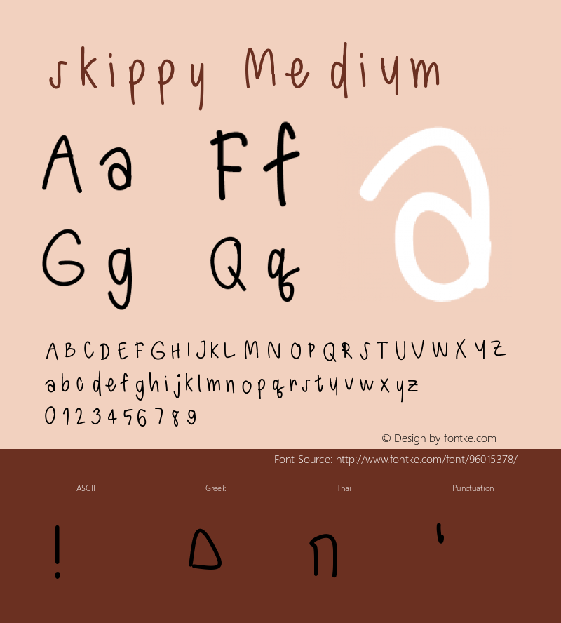 skippy Version 001.000 Font Sample