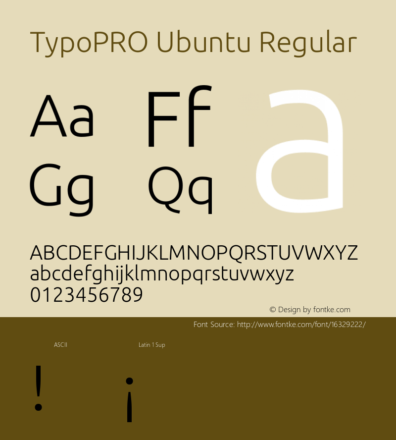 TypoPRO Ubuntu Regular 0.83 Font Sample