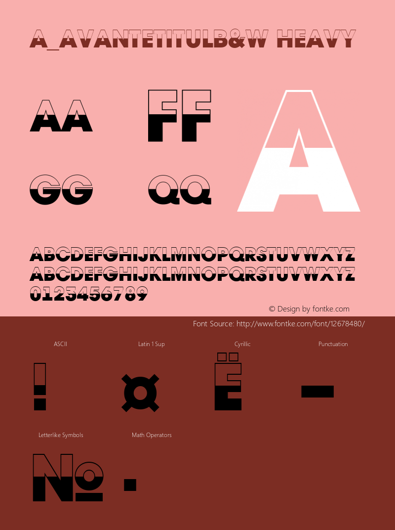 a_AvanteTitulB&W Heavy 001.002 Font Sample