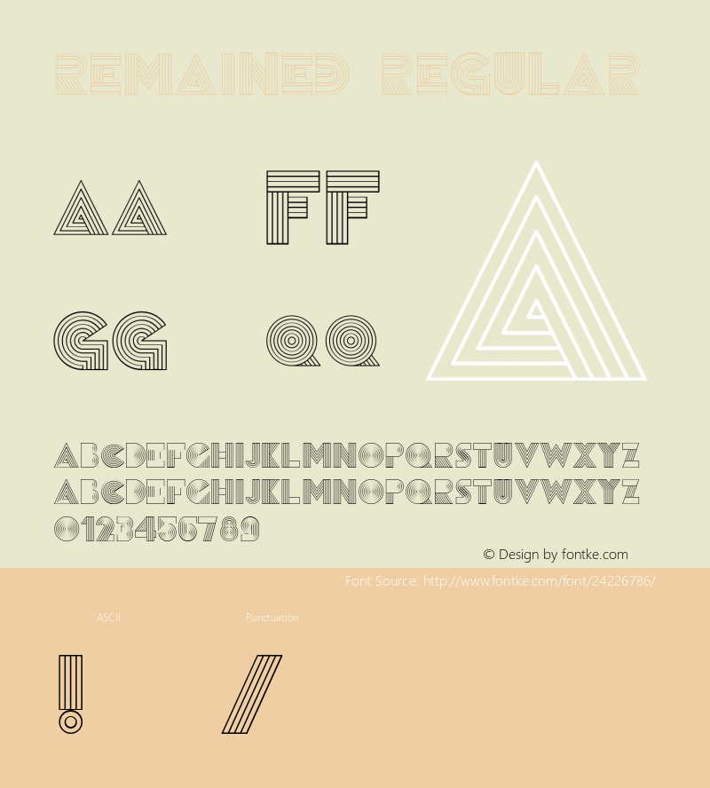 Remained Version 1.000 Font Sample