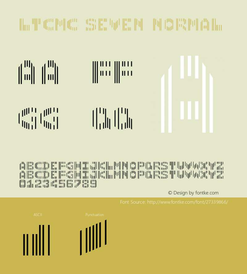 LinotypeCmc Seven Version 1.01 Font Sample