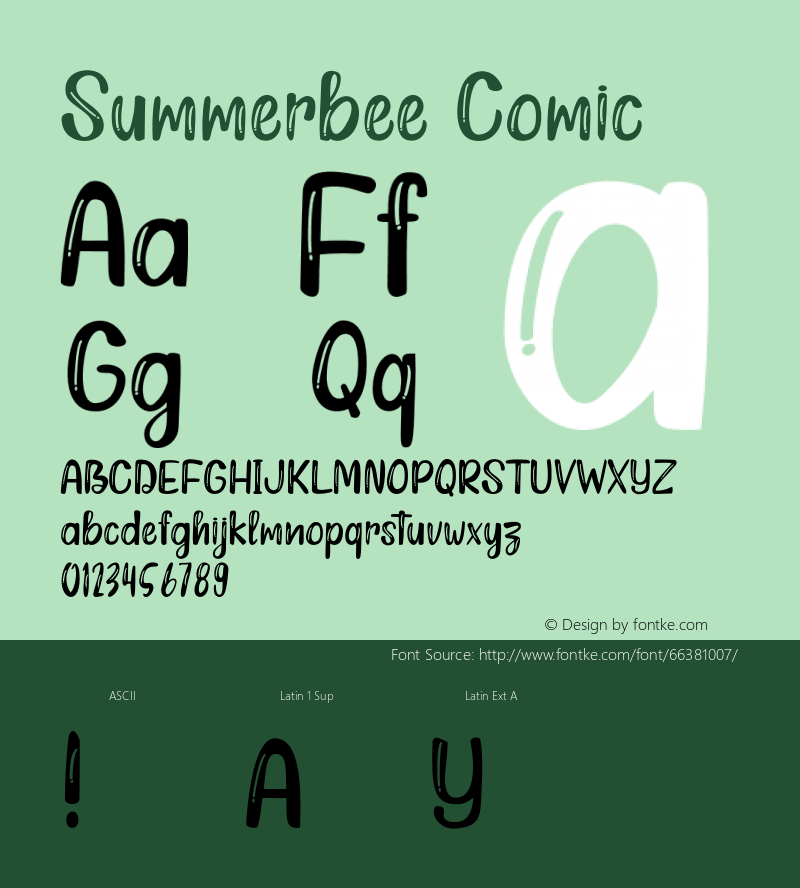 Summerbee Comic Version 1.001;Fontself Maker 3.5.1 Font Sample