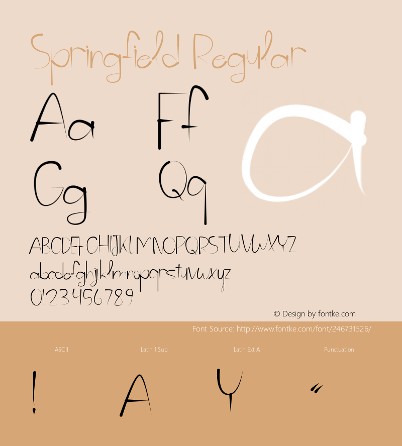 Springfield Version 1.001;Fontself Maker 3.5.7图片样张