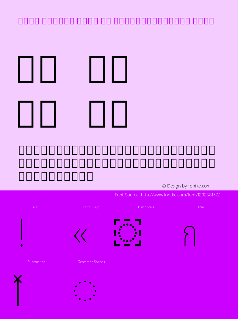 Noto Looped Thai UI ExtraCondensed Thin Version 1.00; ttfautohint (v1.8.3) -l 8 -r 50 -G 200 -x 14 -D thai -f none -a qsq -X 