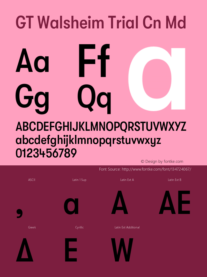 GT Walsheim Trial Cn Md Version 2.008 2020-10-21 Font Sample