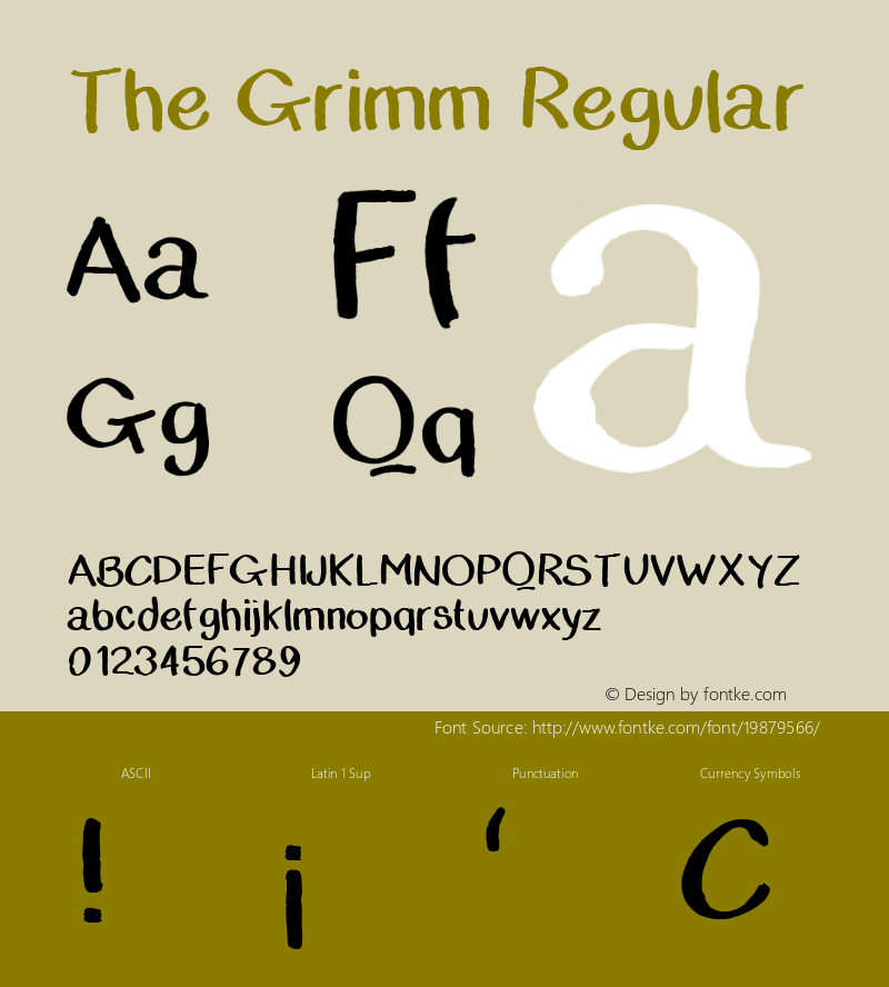 The Grimm Version 001.000 Font Sample