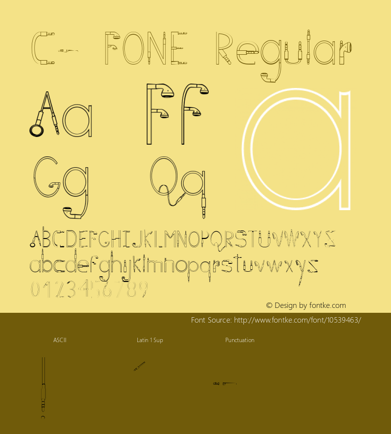 C- FONE Regular 1.000 Font Sample