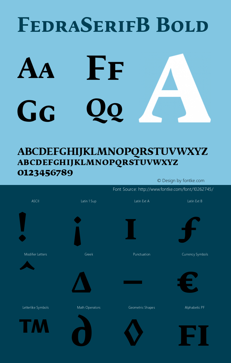 FedraSerifB Bold 001.000 Font Sample