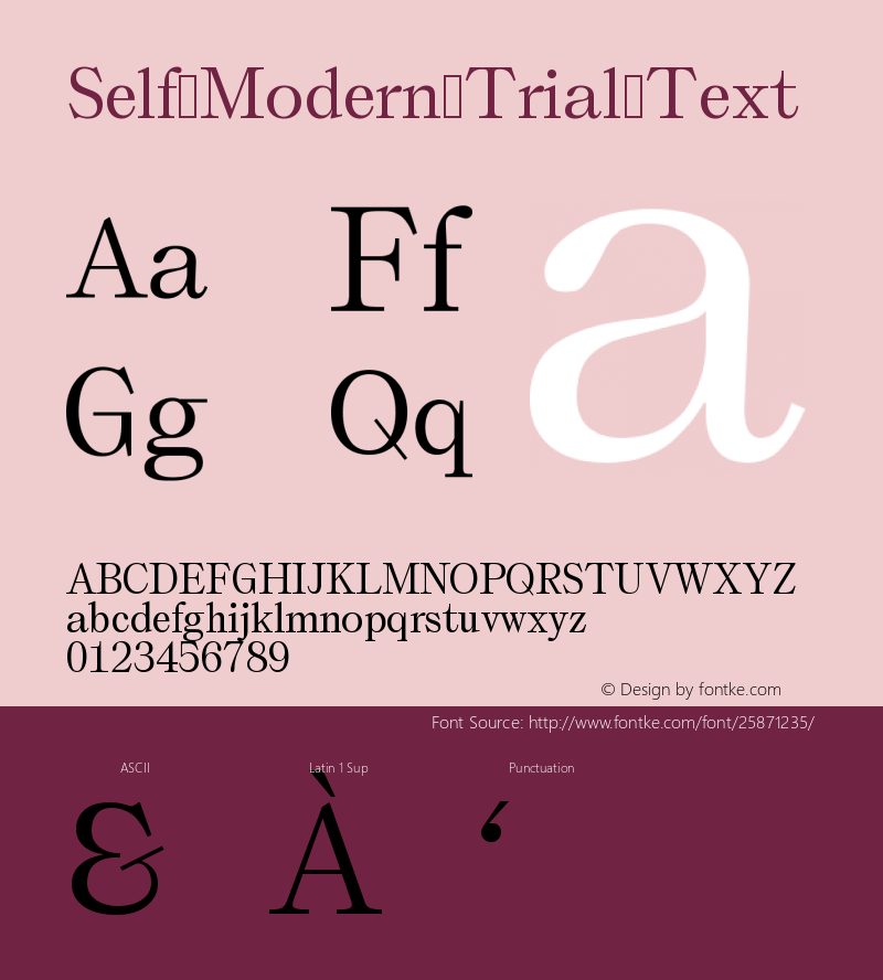 Self Modern Text Bold Version 1.000;PS 1.0;hotconv 1.0.88;makeotf.lib2.5.647800 Font Sample