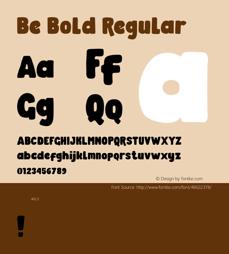 Be Bold  Font Sample