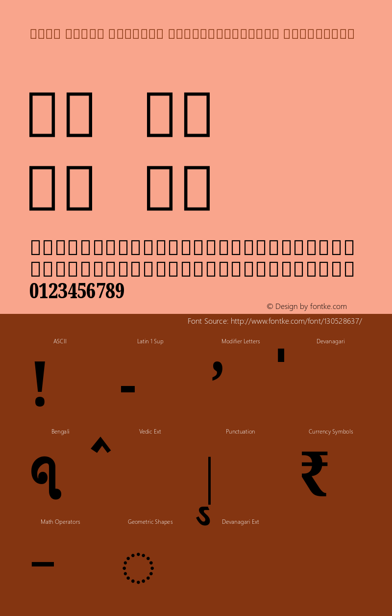 Noto Serif Bengali ExtraCondensed ExtraBold Version 2.001 Font Sample