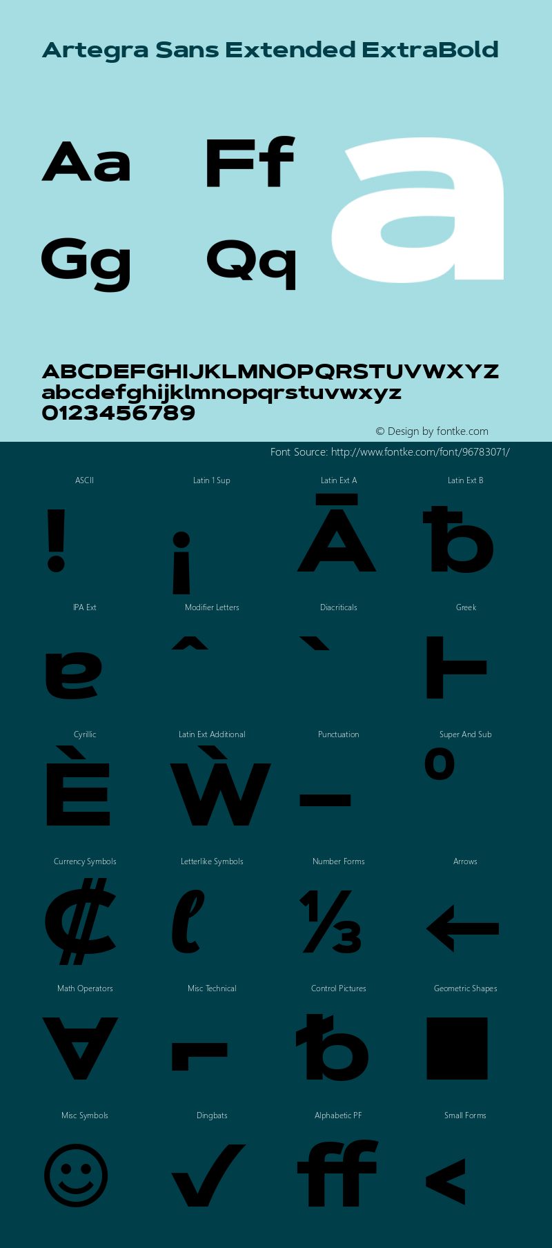 Artegra Sans Extended ExtraBold 1.006 Font Sample