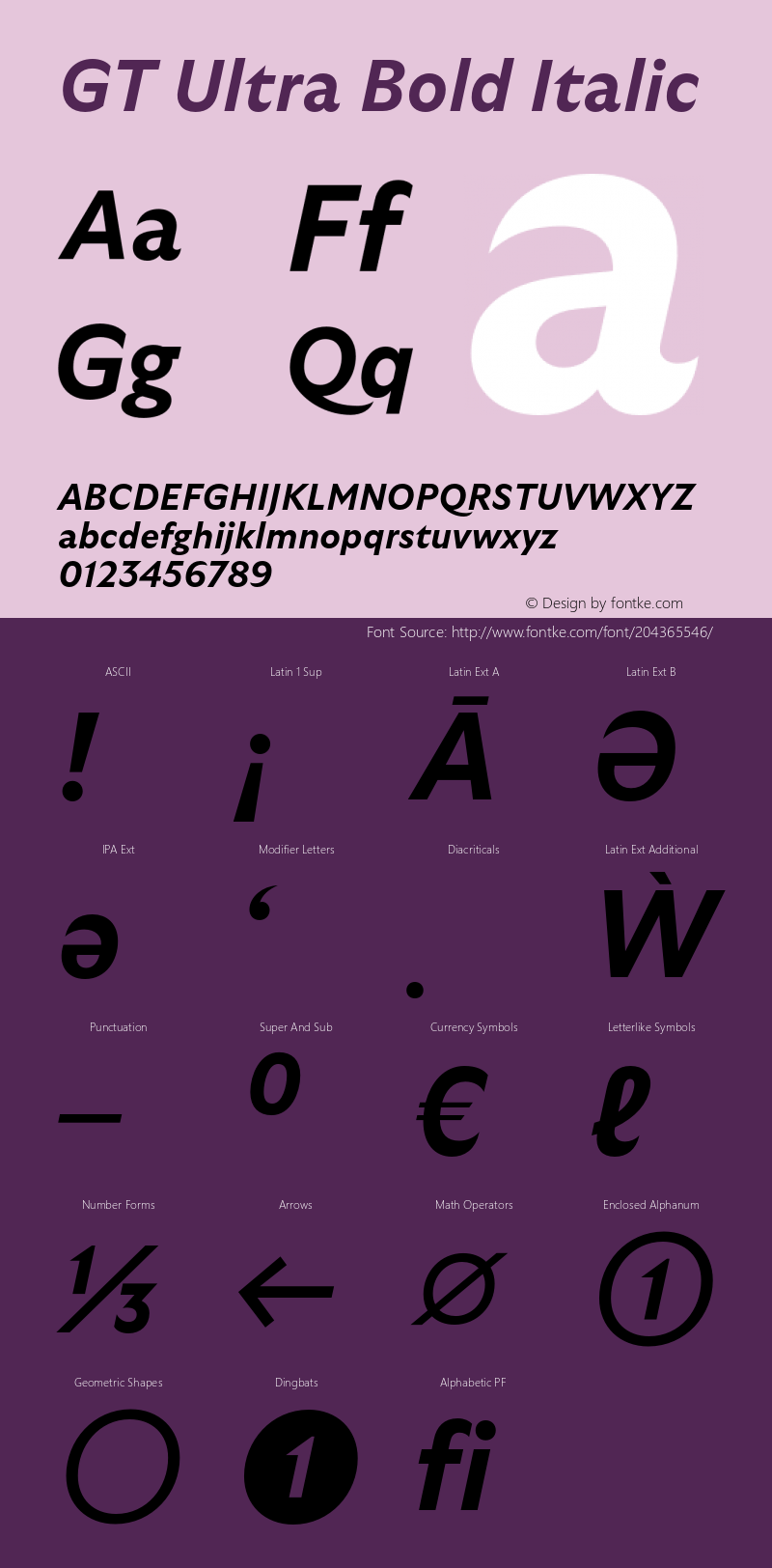 GT Ultra Bold Italic Version 1.000;FEAKit 1.0图片样张