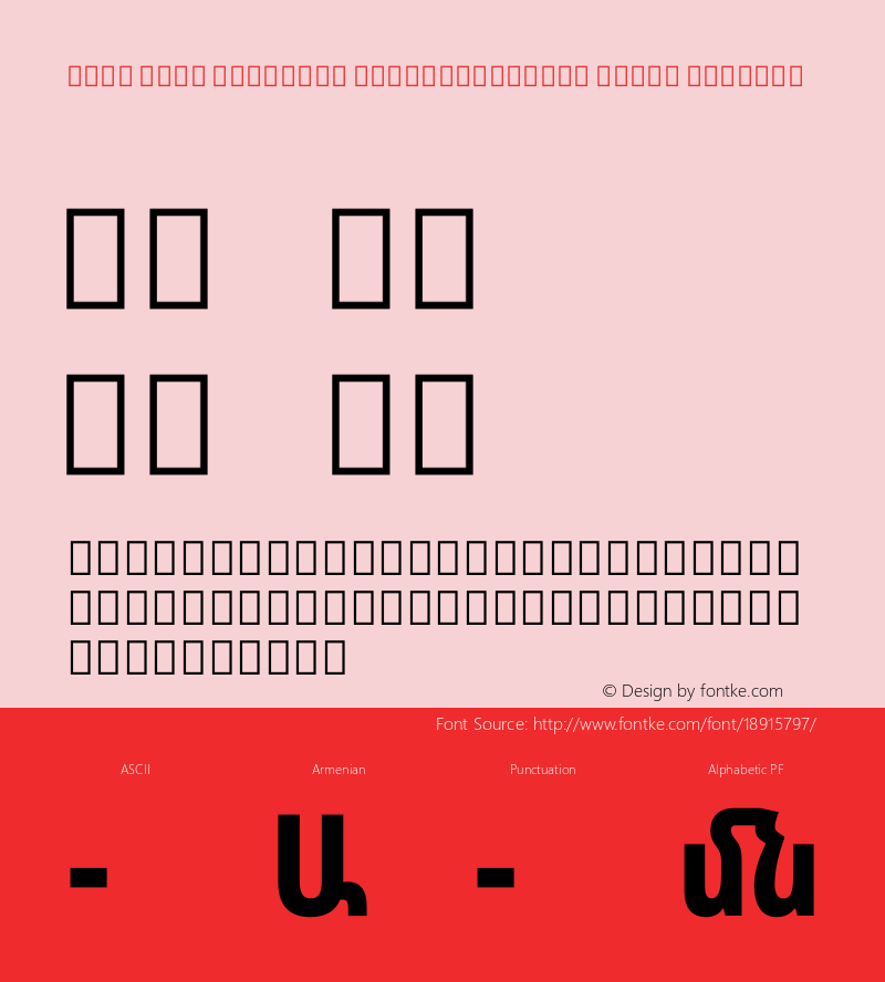 Noto Sans Armenian ExtraCondensed Extra Regular Version 1.902 Font Sample