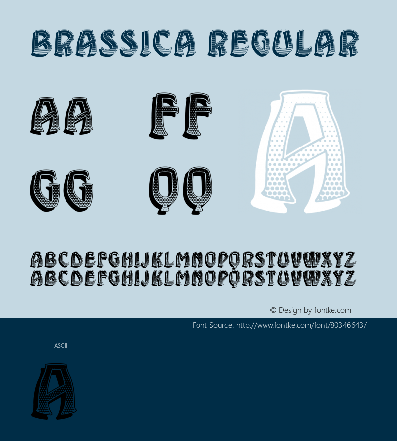 Brassica Regular Version 1.000 Font Sample