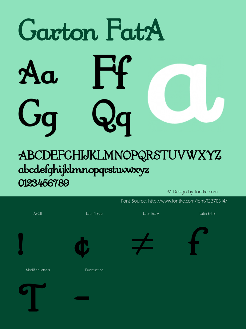 Garton FatA 1.0 Thu May 26 15:49:24 1994 Font Sample