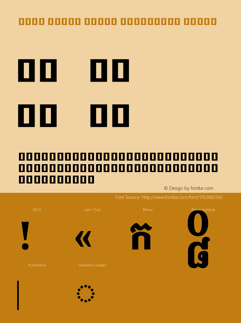 Noto Serif Khmer Condensed Black Version 2.001图片样张