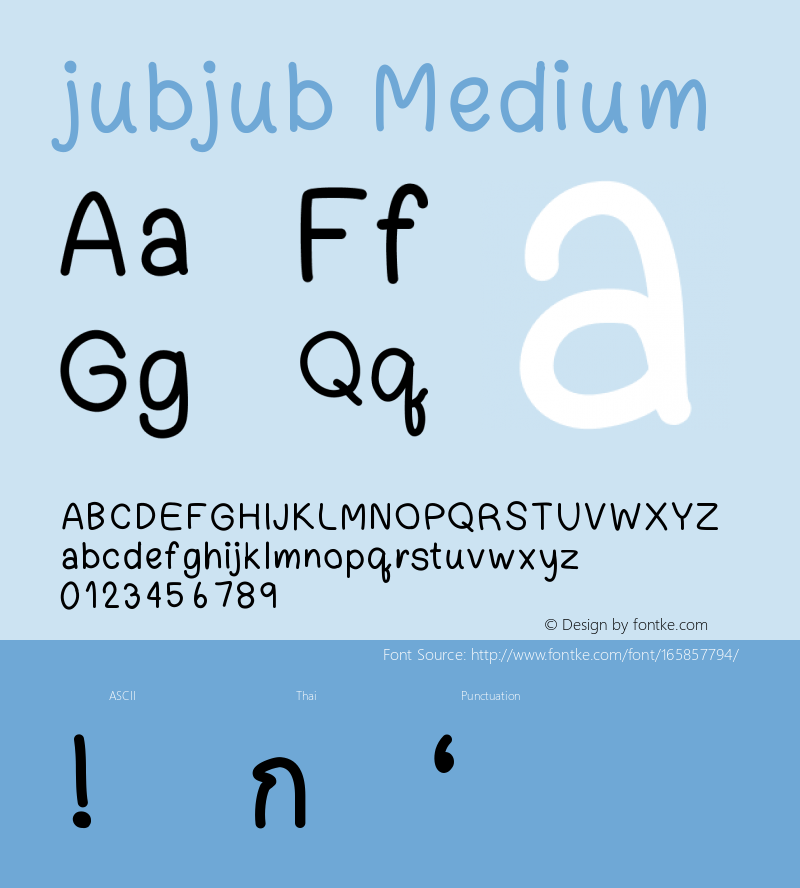 jubjub Version 001.000 Font Sample