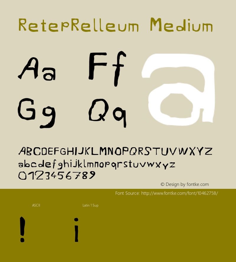 RetepRelleum Medium Version 001.000 Font Sample