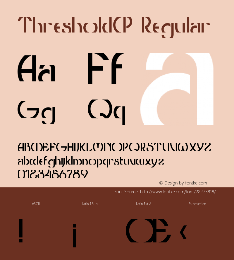 ThresholdCP Version 1.0 Font Sample