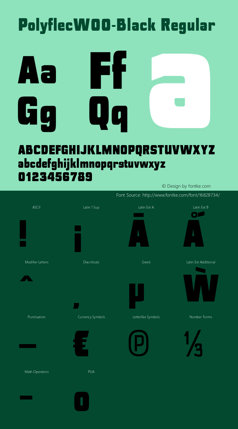 PolyflecW00-Black Regular Version 1.20 Font Sample