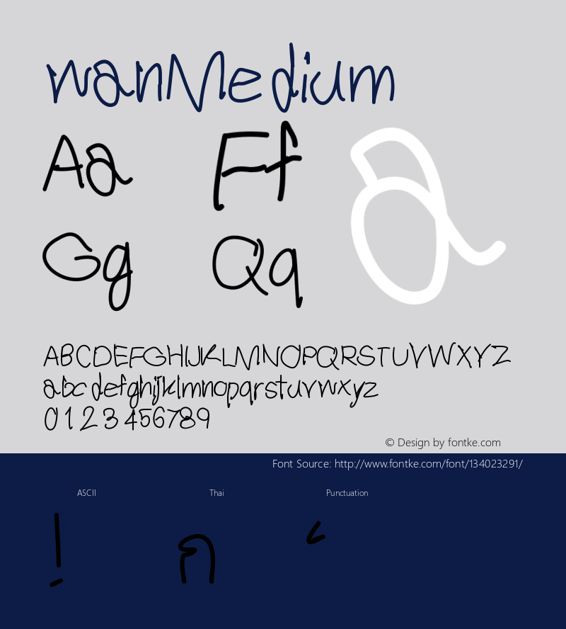 wan Version 001.000 Font Sample