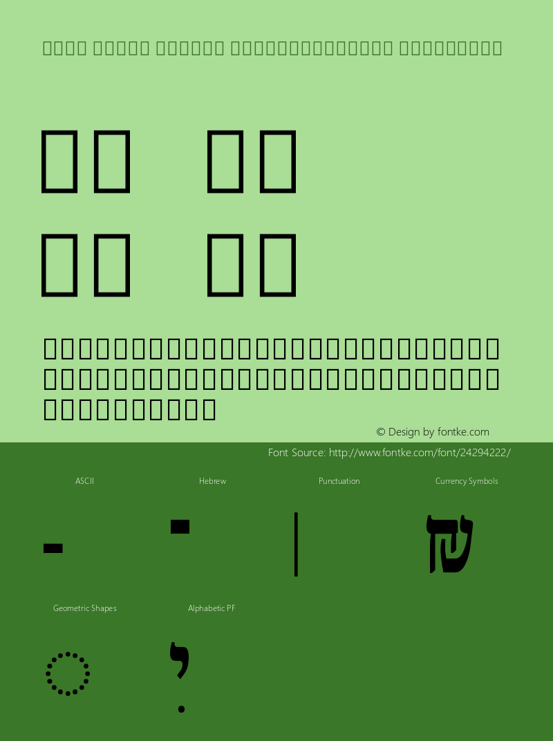 Noto Serif Hebrew ExtraCondensed ExtraBold Version 2.000;GOOG;noto-source:20170915:90ef993387c0 Font Sample