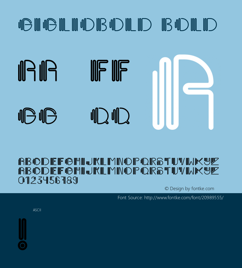 GiglioBold Version 001.000 Font Sample