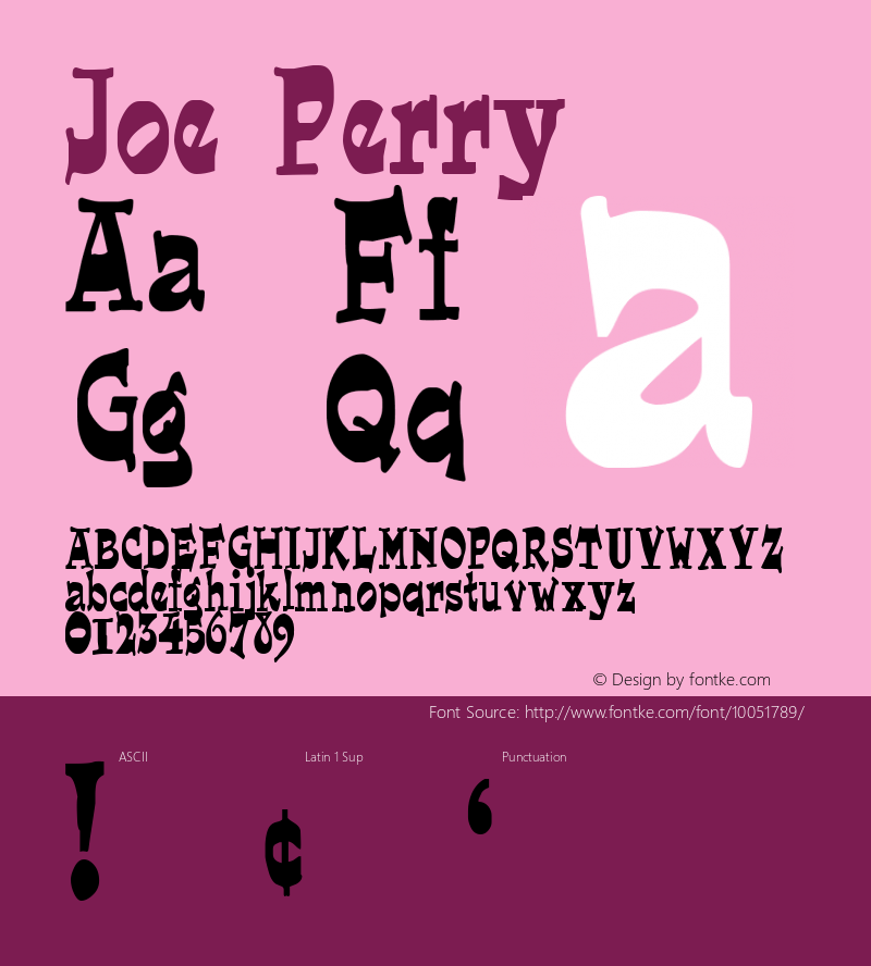 Joe Perry Altsys Fontographer 4.0.3 22.05.1994 Font Sample